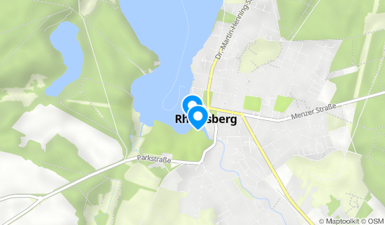 Kartenausschnitt Lustgarten Rheinsberg